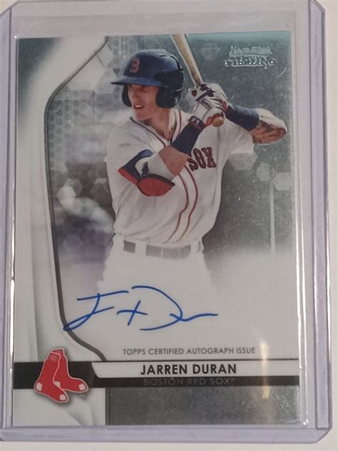 Jarren Duran 2020 Bowman Sterling Rc Auto Bspa Jd Boston Red Sox Ebay