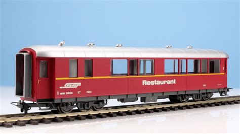 BEMO 3274 114 RhB WR 3814 Speisewagen 4 Achsig Rot MODELLexk