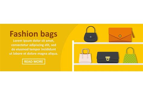 Fashion Bags Banner Horizontal Concept By Ylivdesign Thehungryjpeg