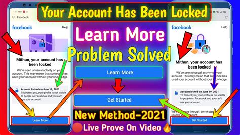 Your Account Has Been Locked Facebook Learn More Problem Facebook