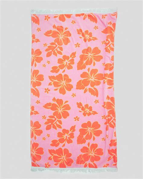 Topanga Honolulu Beach Towel In Pink Free Shipping And Easy Returns City Beach United States