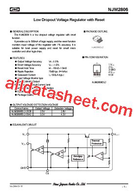 NJM2806 Datasheet PDF New Japan Radio