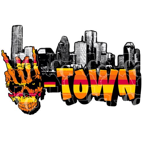 H-town Houston Skyline Astro Skull H PNG Digital File Only - Etsy