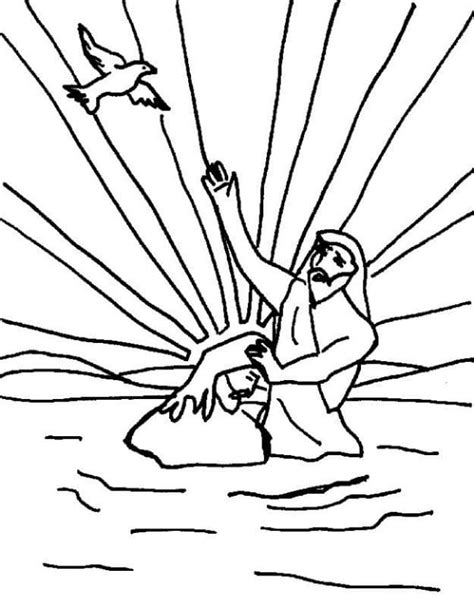 Baptism Of Jesus Christ Coloring Page Free Printable Coloring Pages