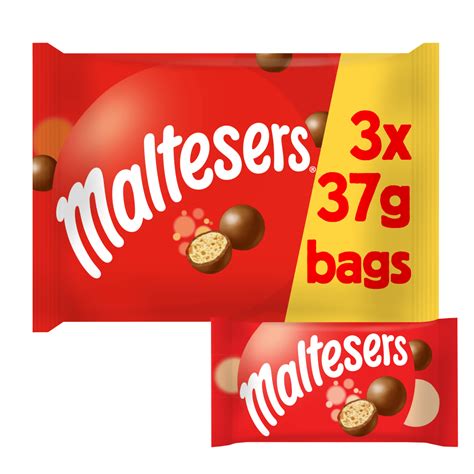 Maltesers Chocolate Full Size Bags Multipack 3x37g Maltesers