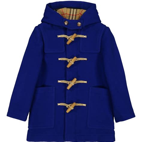 burberry boys double faced duffel coat  blue bambinifashioncom