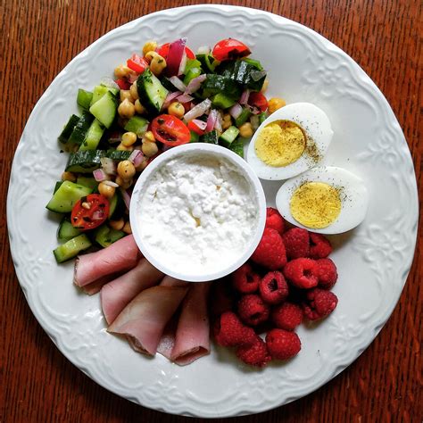 Lunch Plate For Today With Salad Leftover From Dinner Calories