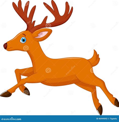 Cartoon Deer Running Stock Vector Illustration Of Clip 46949092