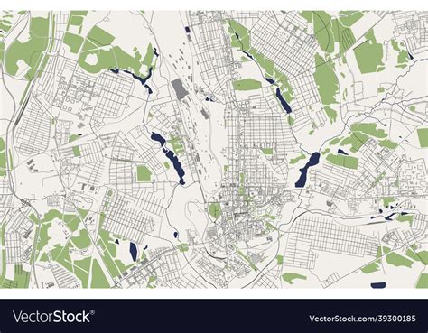 Map of the city makiivka ukraine Royalty Free Vector Image