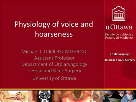 Ppt Physiology Of Voice And Hoarseness Powerpoint Presentation Free