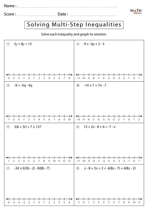 Free Solving Multi Step Inequalities Worksheet Answers Download Free Solving Multi Step