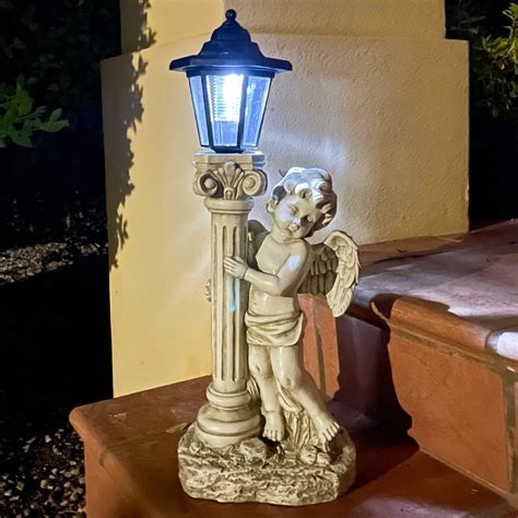 Buy Angel Statue With Solar Lights Right 19 7 Inch Outdoor Solar