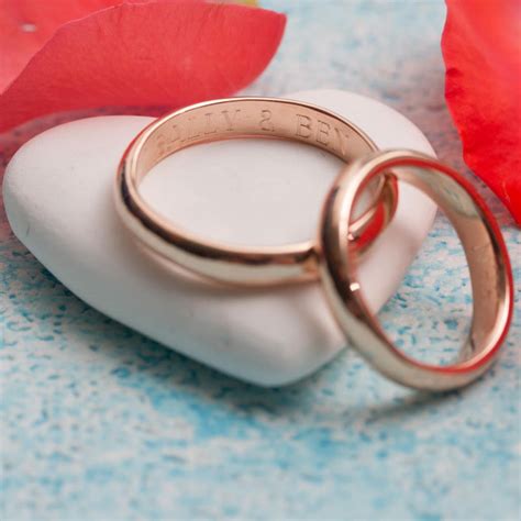 Rose Gold Wedding Rings Contemporary Wedding Rings Recycled Gold ...