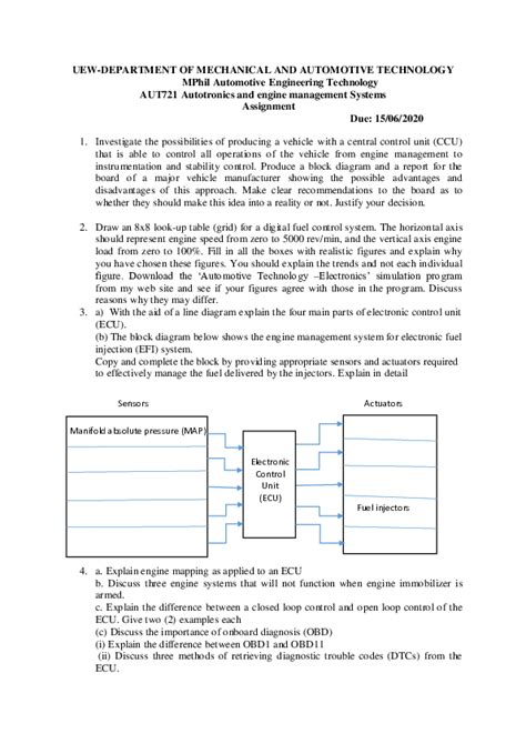 Pdf Uew Department Of Mechanical And Automotive Technology Mphil