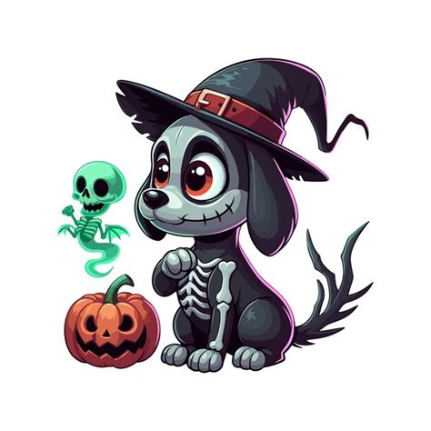 Premium Vector Spooky Puppy Vector Illustration