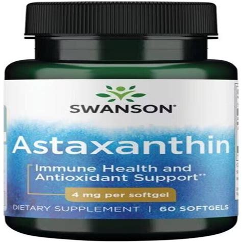 Swanson Astaxanthin 4 Mg 60 Softgel Support Immune Health EBay