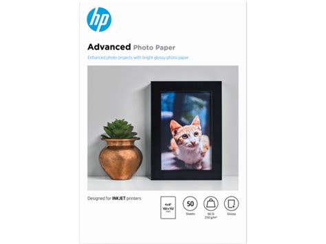 Hp Advanced Photo Paper Glossy Lb X In X Mm