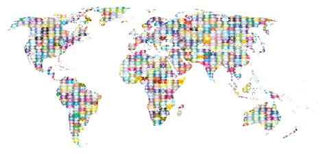 Clipart - Prismatic Jigsaw Puzzle World Map 4