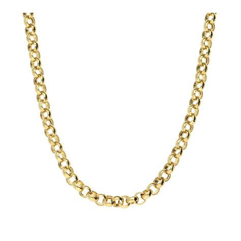 Miltons Diamonds Ct Gold Inch Hollow Belcher Chain Atelier Yuwa