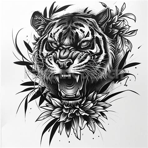 Tiger Tattoo Design Download High Resolution Digital Art PNG ...