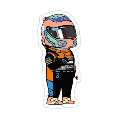 Mini Daniel Ricciardo Mclaren F1 2022 Sticker For Sale By