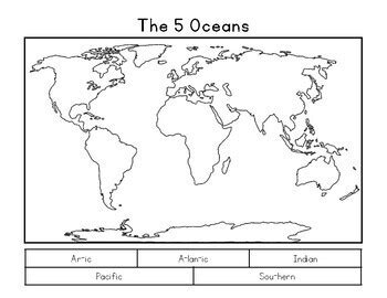 Blank Map Of The World Continents And Oceans