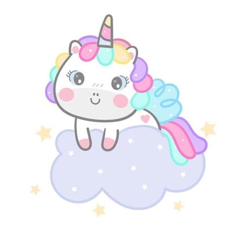 Caricature De Licorne Sur Le Nuage 668096 Art Vectoriel Chez Vecteezy