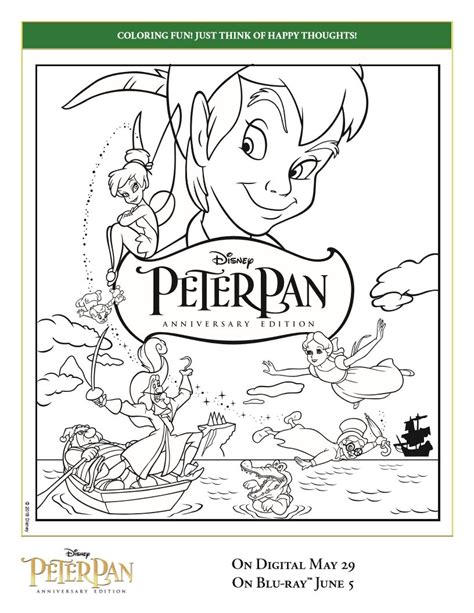 Peter Pan Coloring Page - Free printable from Disney