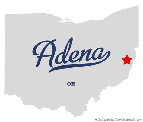 Map of Adena, OH, Ohio