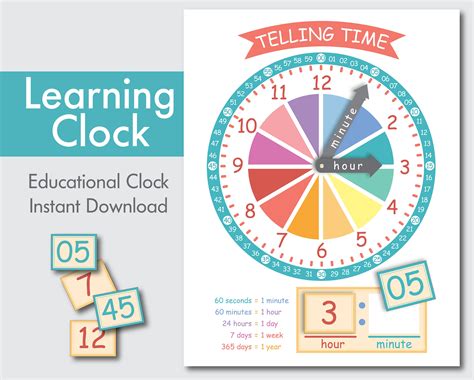 Learning Clock Telling Time Learning Clock Printable Preschool Clock