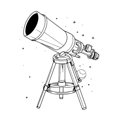 Ilustraci N De Vector De Telescopio En Estilo Dibujado A Mano Aislado