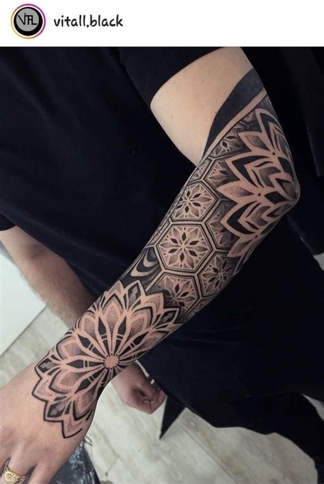 Abstracte Tattoo Sleeve Black And Grey Geometric Sleeve Tattoo