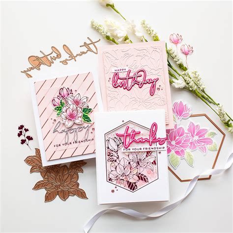 Yanas Blooms Cards With Jung Ahsang Spellbinders Blog