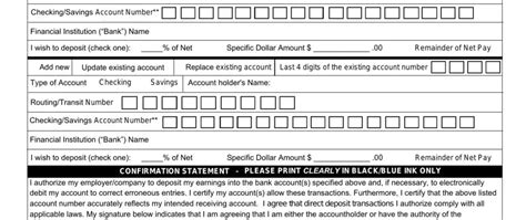 Direct Deposit Form Paychex