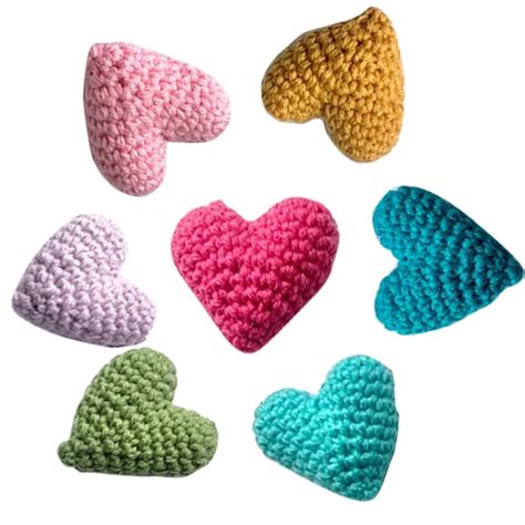 Pocket Hug Crocheted Heart Small Tcrochet Pocket Hughandmade Cute Crocheted