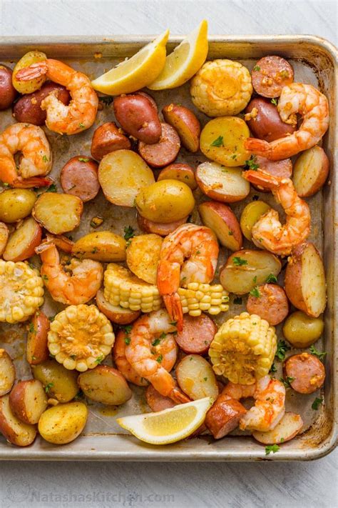 Shrimp Boil Is Made With Potatoes Corn Shrimp Sausage And Old Bay