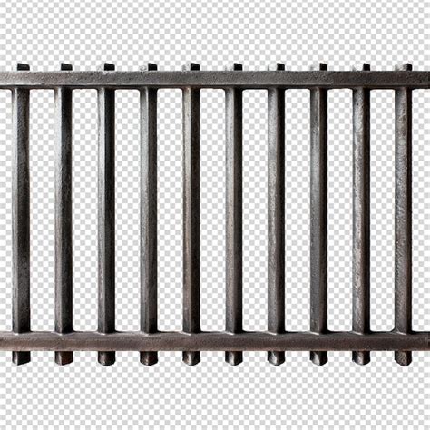 Premium PSD Prison Iron Bars Isolated On Transparent Background