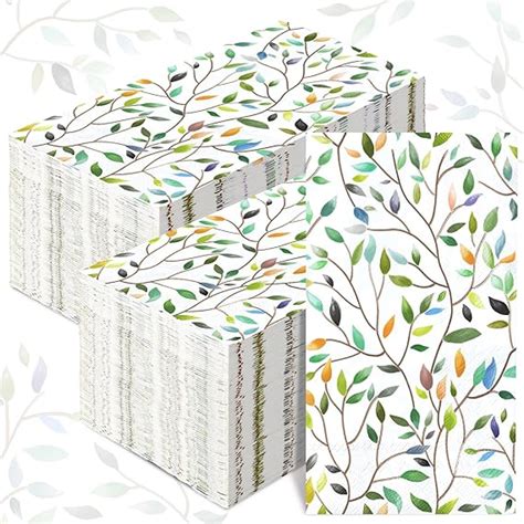 Amazon AnyDesign 100Pcs Spring Guest Napkins Watercolor Colorful