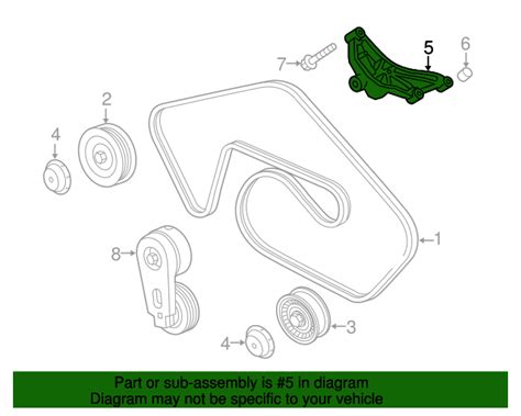 Land Rover A C Drive Belt Idler Pulley Bracket Lr