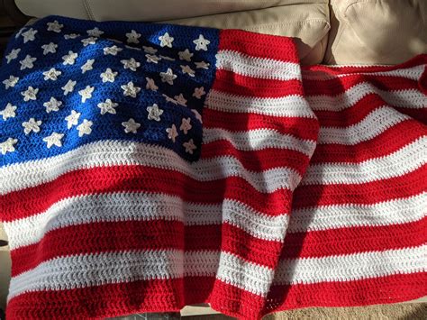 American Flag crocheted throw/afghan/blanket - Etsy.de