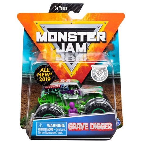 Monster Jam, Official Grave Digger Monster Truck, Die-Cast Vehicle ...