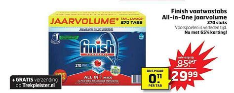 Finish Vaatwastabs All In One Jaarvolume Aanbieding Bij Trekpleister