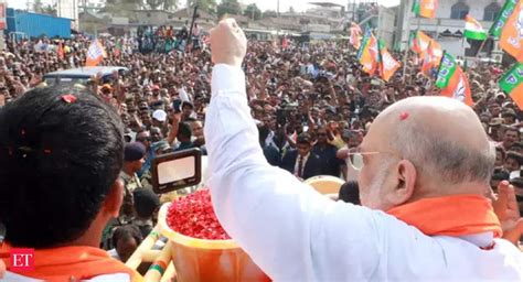 Amit Shah Karnataka Elections 2023 Amit Shah Holds Grand Roadshow In Hassan The Economic