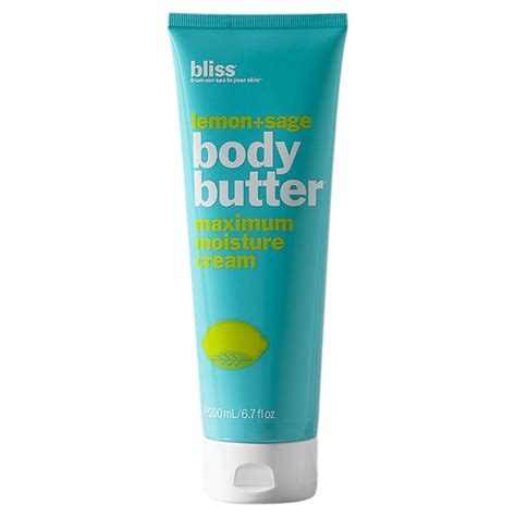 Bliss Lemon Sage Body Butter Maximum Moisture Cream Fl Oz Walmart