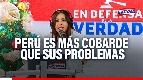 Cecilia García tras análisis de la situación del país El Perú es