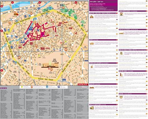 Perpignan city centre map with sightseeing - Ontheworldmap.com