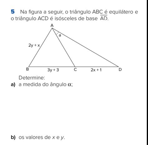 Na Figura A Seguir O Tri Ngulo Abc Equil Tero E O Tri Ngulo Acd