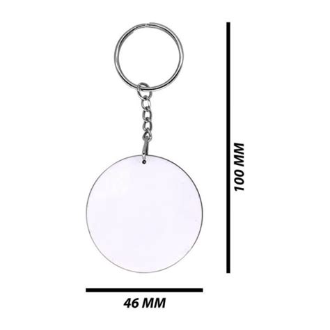 Round Polymer Keyring Black 49mm Blank Titan Jet Africa