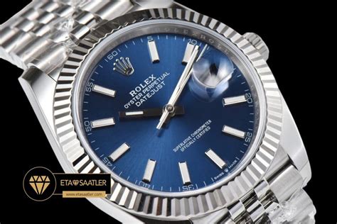 Rolex Datejust Mavi Kadran Clean Mm Jubile V Super Clone Eta