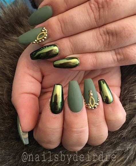 Olive Green Nail Polish Matte - Creative Touch